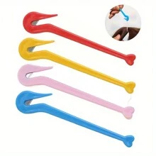 4 piezas Cortador de ligas de cabello, herramienta desechable de corte de gomas elásticas, separador de lazos elásticos para quitar ligas de cabello - Multicolor - Ver 5