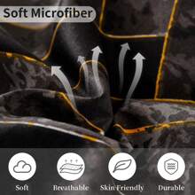 7 Pieces Grey/Blue/Black Striped Comforter Sets Queen King Bed In A Bag Warm Soft Microfiber Complete Bedding Sets With Sheet Set And Pillowcase For All Seasons - 酒紅色 - 查看 7