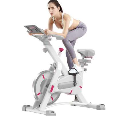 NINOTO Bicicleta Ejercicio Grande Fija Deportiva Spinning Blanco Profesional 20kilo Tamaño Del Cuadro 16
