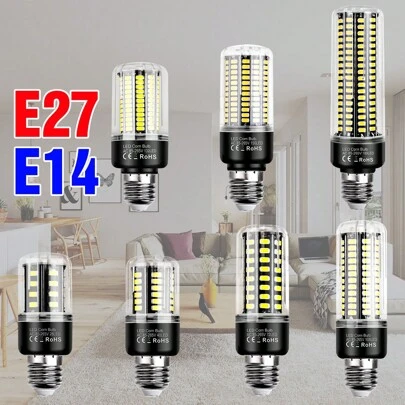 CanLing 20W LED Corn Light Bulb AC85-265V Candle Lamp E26/E27 Indoor Living Room Kitchen Bathroom Bedroom Bright Recessed Ceiling Chandelier Lamps Bulbs E14 Shop Office Study Spotlight B22 No Flicker Energy Saving Eye Protection Home Decoration Lighting 3.5W/5W/7W/9W/12W/15W Soft Warm/Cool White 28/40/72/108/132/156/189leds
