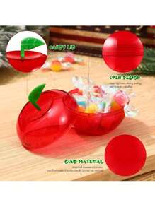 6 Packs Wedding Candy Boxes Fruit Shaped Gift Boxes Fillable Decorative Balls DIY Plastic Fillable Balls Decorative Candy Gift Packaging Wedding Halloween Birthday Supplies