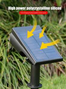 1件/3件/5件 7LED 戶外太陽能聚光燈投光燈,防水設計,無需手動充電,自動開關,適用於庭院、景觀、噴泉、花園、樓梯、圍欄 - 黑色 - 查看 6