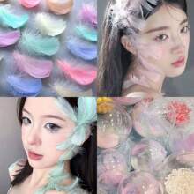 100根6-12厘米彩色鹅毛，中等大小天鹅毛，适用于家居、婚礼、派对装饰、刺绣、手工艺品等。