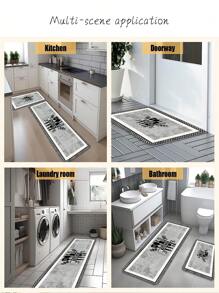 [Surdimensionné] 1 pièce Tapis de sol de cuisine - Tapis de cuisine anti-fatigue pour l'automne et l'hiver, confortable pour se tenir debout - Imperméable, facile à nettoyer, ensemble de tapis de cuisine épais antidérapants, convient pour la maison, le bureau, l'évier, la buanderie