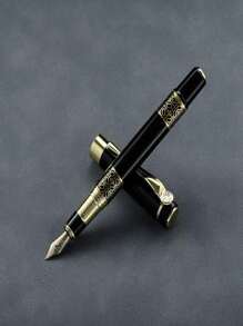 1pc Retro Style Business Signature Fountain Pen With Black And Red Colors To Choose From  Business Gift Fountain Pen Suitable For Office Signature Learning And Writing - Multicolor - View 5