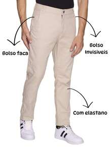 Urban Zone Jeans Men Pants - 軍綠色 - 查看 4