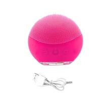Limpiador Exfoliante Facial Eléctrico Recargable Masajeador Impermeable Cepillo Rostro Relajante Spa Ducha Baño - Rosa Fucsia - Ver 3