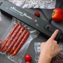 Sellador de Alimentos al Vacío Portátil para Cocina, Máquina de Sellado automático, Almacenamiento de Alimentos, Máquina Selladora de Alimentos, Dispositivo de Vacío, Máquina de Envasado para Conservación de Alimentos, con Modo Seco y Húmedo, 10 Bolsas de Vacío Incluidas para Alimentos. - Multicolor - Ver 2