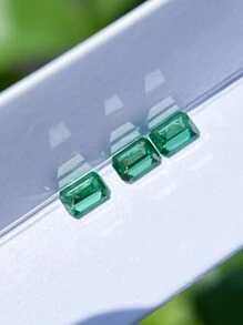 1 pieza Diamante suelto de moissanite verde de alta calidad con forma asimétrica VVS apto para montaje de joyas, aretes