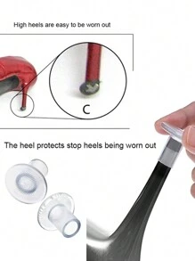 1 双高跟鞋保护套，PVC 防滑耐磨静音圆形鞋跟套，适用于女士草坪沙滩拉丁舞鞋软后跟鞋套，3 种尺码适用于女士凉鞋女士高跟鞋