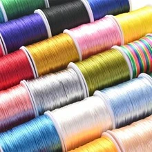 100m/Rolo Cordão Trançado de Nylon de 1,5mm para Nós Chineses, Acabamento, Fabricação de Joias, Pulseiras e Colares