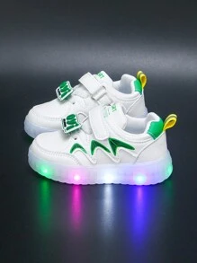 1 双新童鞋：1 双幼儿帆布鞋，1 双发光小白鞋，1 双儿童运动鞋，1 双婴儿运动鞋，1 双帆布鞋，1 双软底幼儿鞋，1 双舒适中性婴儿鞋，1 双男婴户外鞋，鞋垫长度 13-18.3 厘米，时尚百搭儿童鞋 - 綠色 - 查看 8