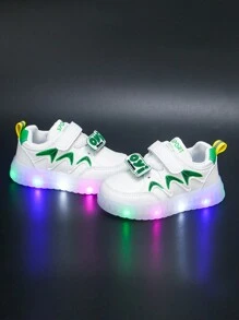 1 双新童鞋：1 双幼儿帆布鞋，1 双发光小白鞋，1 双儿童运动鞋，1 双婴儿运动鞋，1 双帆布鞋，1 双软底幼儿鞋，1 双舒适中性婴儿鞋，1 双男婴户外鞋，鞋垫长度 13-18.3 厘米，时尚百搭儿童鞋 - 綠色 - 查看 4