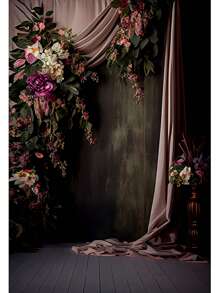 1pc Floral Arch Backdrop For Wedding Photography, Venue Decor Material - Multicolor - View 22