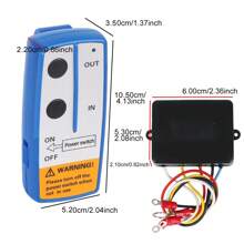 Handset Switch Controller Wireless For Recovery Tow Truck Universal Winch Remote Control System For  Off-Road ATV 12V - Blue - View 6