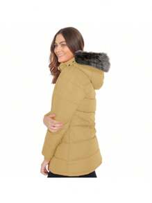 Women Coats - 芥末黃 - 查看 2