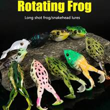 A Floating Bionic Frog Bait, Imitation Frog Spinning Plastic Fishing Baitfishing Tackle