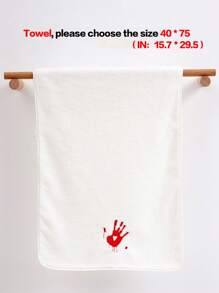 1/3 Stück Halloween Korallenfleece Blut-Handabdruck Herbst dekorative bestickte Handtücher oder Badetücher, Feiertags-Geschenk, Frohe Halloween, Feiertags-Dekor Dusch-Handtücher für Schönheitssalon, Hotel Sport, Zuhause Essentials, Handtuch, Hautpflege Badetuch