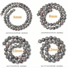 6/8/10/12mm Natural Flame Stone Bead Bright Yooperlite Round Loose Spacer Stone For Jewelry Making DIY Bracelets Necklace 15'' - Flame Stone - View 6