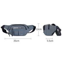 Men's Waist Bag Waterproof Multipurpose Biker Waist Bag - 黑色 - 查看 5