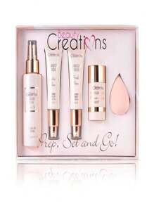 Set Fijador, Primer Poreless, Primer Hidratante, Primer Stick y Esponja Beauty Creations - transparente - Ver 1