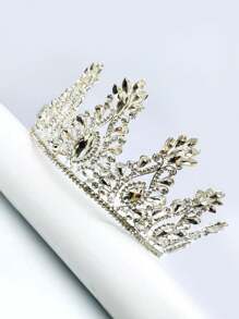 Tiara de XV años, para mujer Tiaras y coronas de cristales para mujer Tiaras para novia Corona de reina real Diadema Princesa Quinceañera. - Blanco - Ver 3