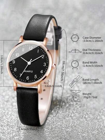 Women Quartz Wristwatches Small Dial Leather Belt view 4
