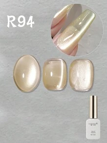 XUANKENI 莫兰迪冰透玻璃珠猫眼凝胶指甲油，日式风格（绿色、紫色、蓝色、粉色、橙色、浅紫色）6 色秋冬猫眼系列指甲，闪光玻璃珠猫眼套装凝胶抛光，适用于专业 LED 和 UV 美甲沙龙，家庭 DIY 套装 - 美甲沙龙品质