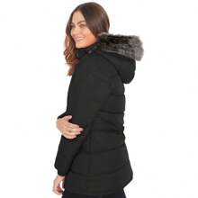 Chamarra Cazadora Capitonada Gorro Peluche Mujer Roosevelt51 - Negro - Ver 2