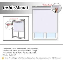 AOSKY Blackout Shades For Windows Room,Darkening Roller Shades,Thermal Insulated Sun Blocking Roller,Blinds Blackout Window Shades For Home Office Kitchen Door,Black - White - View 5