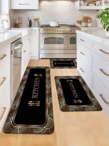 1 pièce Grand tapis de cuisine - Coussin de sol anti-fatigue pour un confort de station debout - Ensemble de tapis de cuisine imperméable, facile à nettoyer, antidérapant et épais, convient pour la maison, le bureau, l'évier, la buanderie