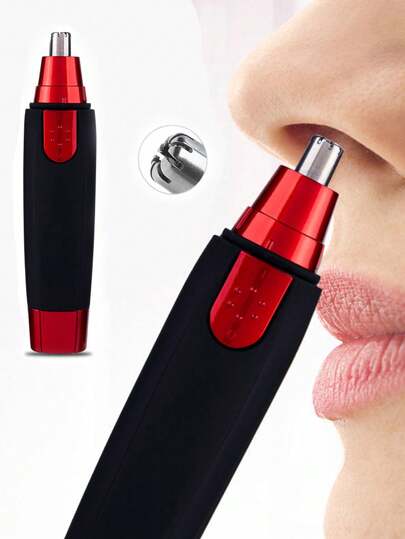 Water Resistant Nose Hair Trimmer For Men And Women - Painless Ear And Facial Hair Removal With Dual Edge Blades And Mute Motor