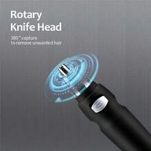 1pc Electric Nose Hair Trimmer Implement Shaver Clipper Men Women Ear Neck Eyebrow Trimmer Shaver Man Clean Trimer Razor Remover Kit - Black - View 3