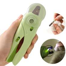 Nail Clipper For Dogs And Cats Kit Pliers And File With LED Light Complete Scissors - màu xanh lá - Xem 5