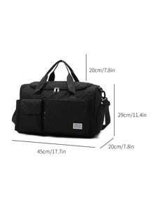Bolso de viaje de gran capacidad con separación seca y húmeda, estampado de vaca, leopardo y cebra, para negocios, viajes, hospital, de nailon negro, organizador de viaje, ropa de aeropuerto, equipaje, ideas de regalo de Navidad para mujeres y niñas, regalos de Navidad para mamá, amiga, bolsa de gimnasio, bolsa deportiva, mochila para vacaciones, bolsa escolar, accesorios escolares