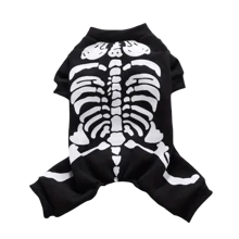 Costume da scheletro per animali domestici per Ognissanti, vestito da festa per animali domestici, accessori per travestimento per cani e gatti