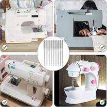 100 قطعة إبر ماكينة خياطة وملحقاتها ، تناسب جميع ماكينات الخياطة مثل سنجر وبرذر وجانوم وفارماكس ، بمقاسات إبر HAX1 65/9 ، 75/11 ، 90/14 ، 100/16 ، 110/18 (ألوان وأنماط عشوائية لصندوق التخزين والمسطرة)