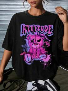 Women T-Shirts - 黑色 - 查看 2