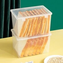 Plastic Bread Container Bread Storage Bin Bread Box For Countertop Large Bread Box For Kitchen Countertop Airtight Bread Storage Container For Homemade Bread And Bakery Fresh Box - Multicolor - View 12
