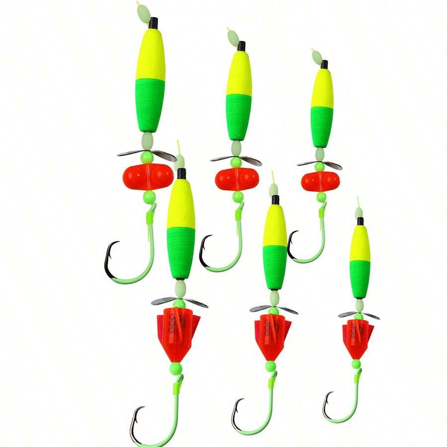 HENGJIA Catfish Float Rigs, Catfishing Tackle Floats With Rattler Rigs For Catfish Fishing 6/0 8/0 10/0 Circle Luminous Hooks - Multicolor - View 1