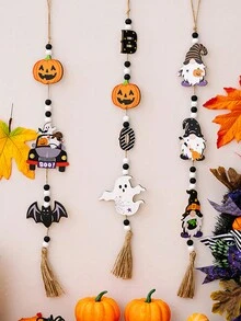 (1 cái) Halloween treo tại nhà Lễ hội ma Hạt trang trí Mặt dây chuyền hình dơi bí ngô Mặt dây chuyền trang trí ngày lễ Mặt dây chuyền ma dơi Mặt dây chuyền bằng gỗ Dây treo Đồ dùng bố trí cảnh lễ hội ma - Nhiều màu - Xem 3