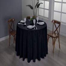 Jacquard Jacar Adamascado Medallion Round Tablecloth 1.40 4 Seats - màu đen - Xem 1