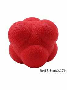 1 Bola de Borracha Hexagonal Rebound, Bola de Treinamento de Agilidade e Velocidade, Bola de Treinamento de Coordenação Mão-Olho, Acessórios de Ginástica