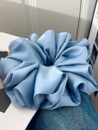 1pc Extra Large Faux Silk Fluffy, High Elasticity, Soft & Silky, Luxury Casual Comfortable Fashion Scrunchie For Women Scrunchies Hair Ties Scrunchy Hair Ties Ponytail