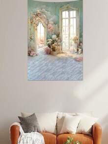 1pc Floral Arch Backdrop For Wedding Photography, Venue Decor Material - Multicolor - View 3