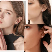 4 Pairs Hypoallergenic Flat Back Earring Set - 14K Gold Plated Cartilage Earrings For Sensitive Skin, Stud Earrings With Star, Moonstone, Opal, Screw Back Design, Pink/Silver/AB Color For Men, Women, Girls