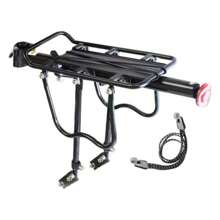 UNHO Bike Rear Rack Carrier Universal Adjustable Bicycle Rear Luggage Touring Carrier Racks 50KG Capacity Adjustable Mountain Bicycle Back Seat Rack Holder With Reflector