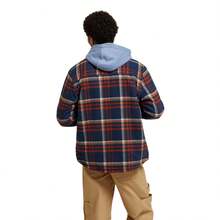 Animal Mens  Plaid  Shirt (Navy/Red) - Navy Floral - View 4