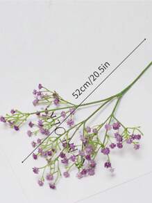 1支/3支/6支紫色仿真满天星，多枝设计，逼真满天星花束，适用于家居装饰、桌面摆设、花瓶填充DIY、婚礼派对活动装饰、房间装饰 - 淺紫色 - 查看 3