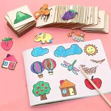 5/10/20pcs 20 Reusable Wooden Drawing Stencils For DIY Painting And Crafts - Perfect Gift For Birthdays, Christmas, Halloween, And Easter,Gift For Kids,Back To School - Multicolor - View 2